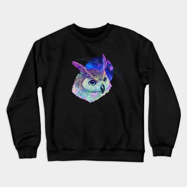 Space Owl Crewneck Sweatshirt by You Miichi